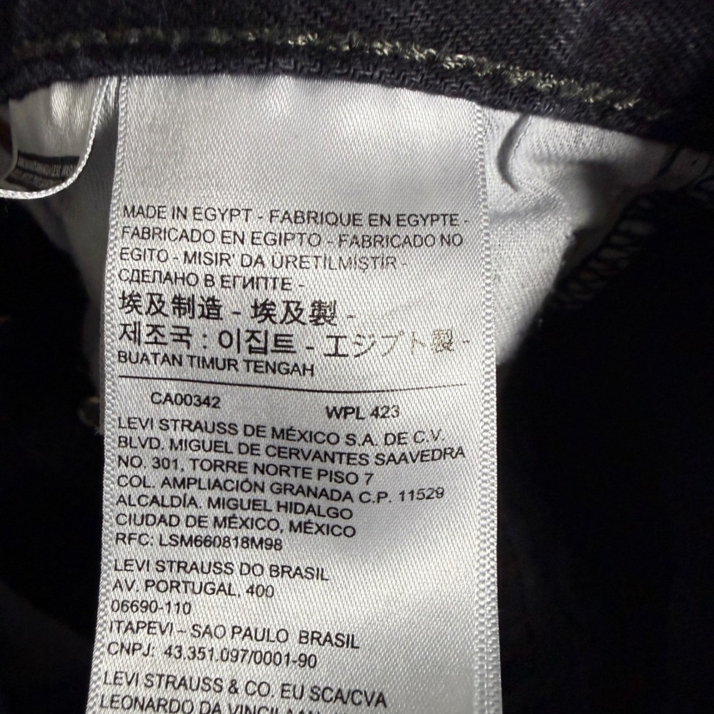 Levi's 501xx Shrink to Fit Black Straight Leg Jeans Mens 34x29 501-0660 Egypt - Picture 8 of 14